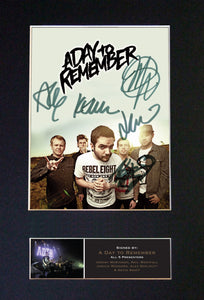 A DAY TO REMEMBER Quality Autograph Mounted Signed Photo PRINT A4 529