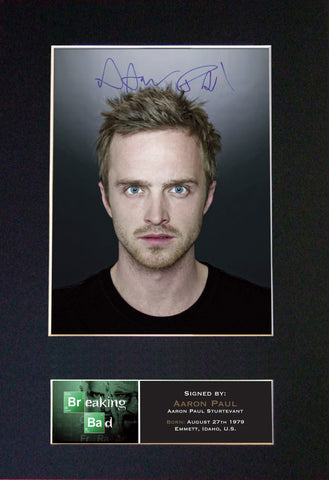 AARON PAUL Breaking Bad Signed Autograph Mounted FAN CLUB Photo PRINT A4 430