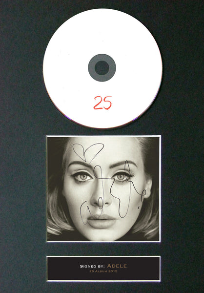 ADELE 25 (RARE) Signed Album COVER Repro Cd Print A4 Photo Quality Autograph 70