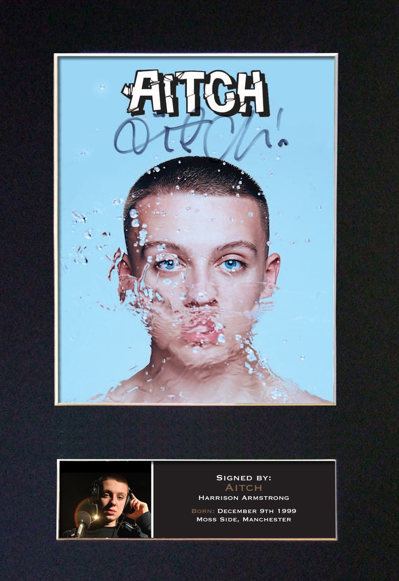 AITCH Rapper Photo Autograph Mounted Repro Signed HIGH QUALITY Framed Print 820