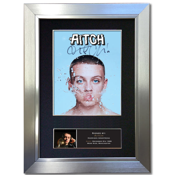AITCH Rapper Photo Autograph Mounted Repro Signed HIGH QUALITY Framed Print 820