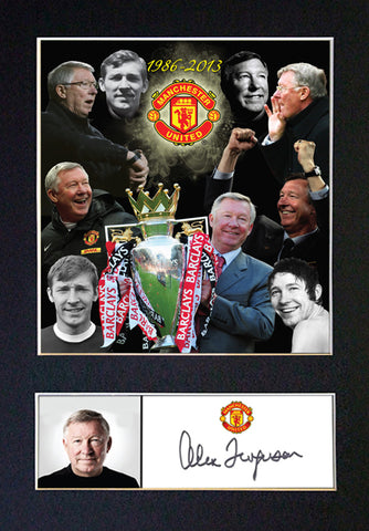 ALEX FERGUSON Mounted Signed Photo Reproduction Autograph Print A4 343