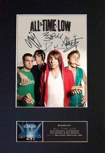 ALL TIME LOW Signed Autograph Mounted Photo REPRO PRINT A4 426
