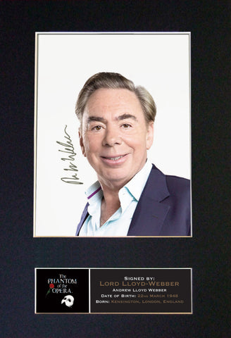 ANDREW LLOYD WEBBER Signed Autograph Mounted Photo REPRODUCTION PRINT A4 370