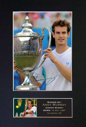 ANDY MURRAY tennis Signed Autograph Mounted Photo REPRODUCTION PRINT A4 43