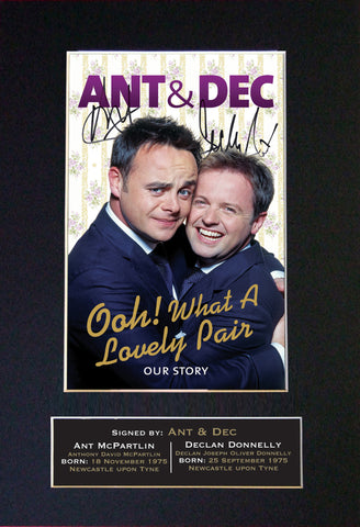 ANT AND DEC Mounted Signed Photo Reproduction Autograph Print A4 16