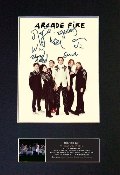 ARCADE FIRE Signed Autograph Mounted Photo REPRODUCTION PRINT A4 410