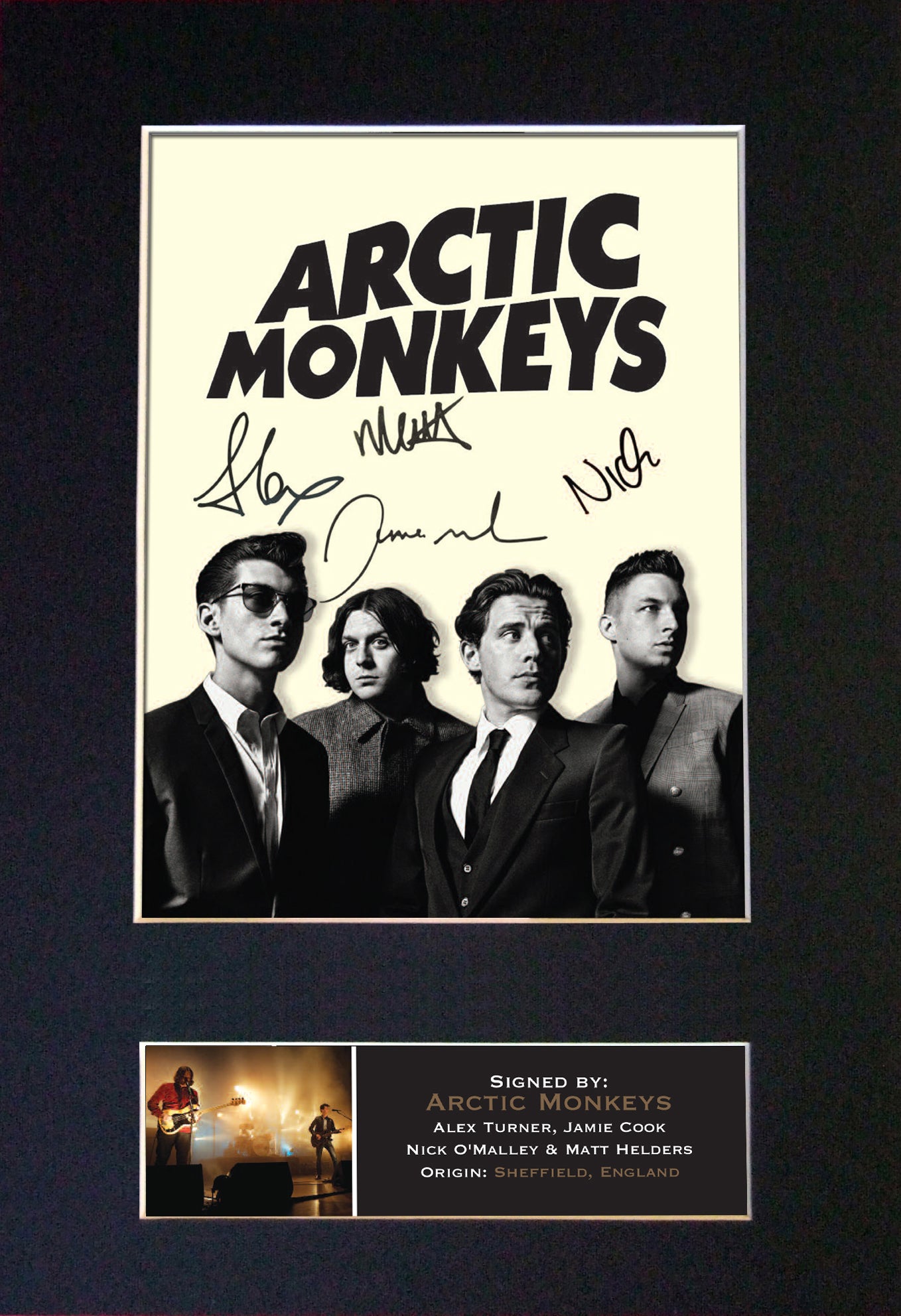 ARCTIC MONKEYS Autograph Mounted Signed Photo Reproduction Print A4 186