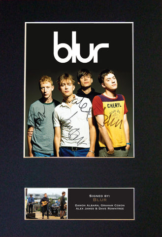 BLUR Mounted Signed Photo Reproduction Autograph Print A4 352