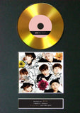 #175 BTS GOLD DISC I Need You / U Single Cd Signed Autograph Mounted Print