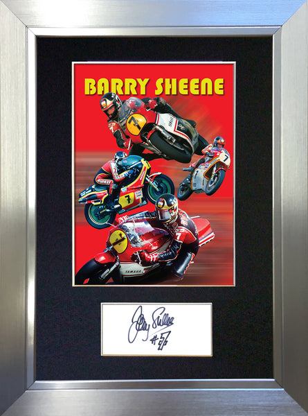 Barry Sheene Signed Autograph Quality Mounted Photo Repro A4 Print 553