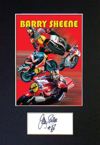 Barry Sheene Signed Autograph Quality Mounted Photo Repro A4 Print 553