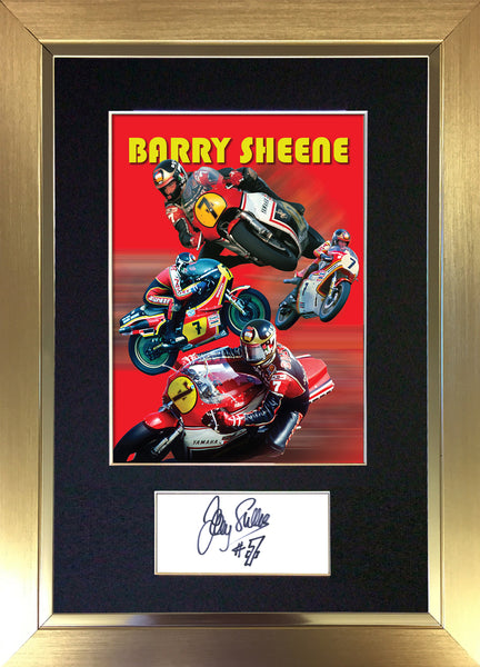 Barry Sheene Signed Autograph Quality Mounted Photo Repro A4 Print 553