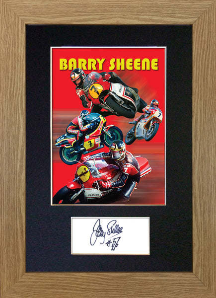 Barry Sheene Signed Autograph Quality Mounted Photo Repro A4 Print 553