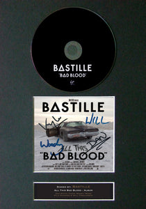 BASTILLE All This Bad Blood Album Signed CD COVER MOUNTED A4 Autograph Print 31