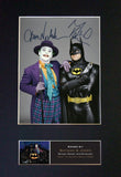 BATMAN & JOKER #2 Keaton Jack Nicholson Signed Autograph Mounted A4 Print 501