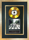 #137 The Beatles - Abbey Road GOLD DISC Album Signed Autograph Mounted Repro