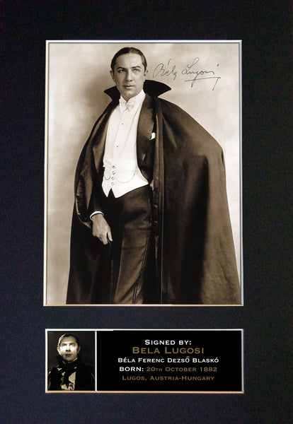 BELA LUGOSI Dracula Mounted Signed Photo Reproduction Autograph Print A4 311