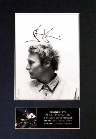 BEN HOWARD Mounted Signed Photo Reproduction Autograph Print A4 310