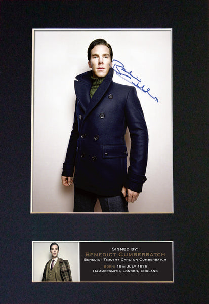 Benedict Cumberbatch Signed Autograph Mounted Photo Reproduction PRINT A4 420