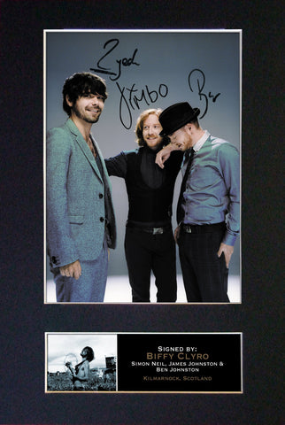 Biffy Clyro Signed Autograph Quality Mounted Photo Repro A4 Print 126