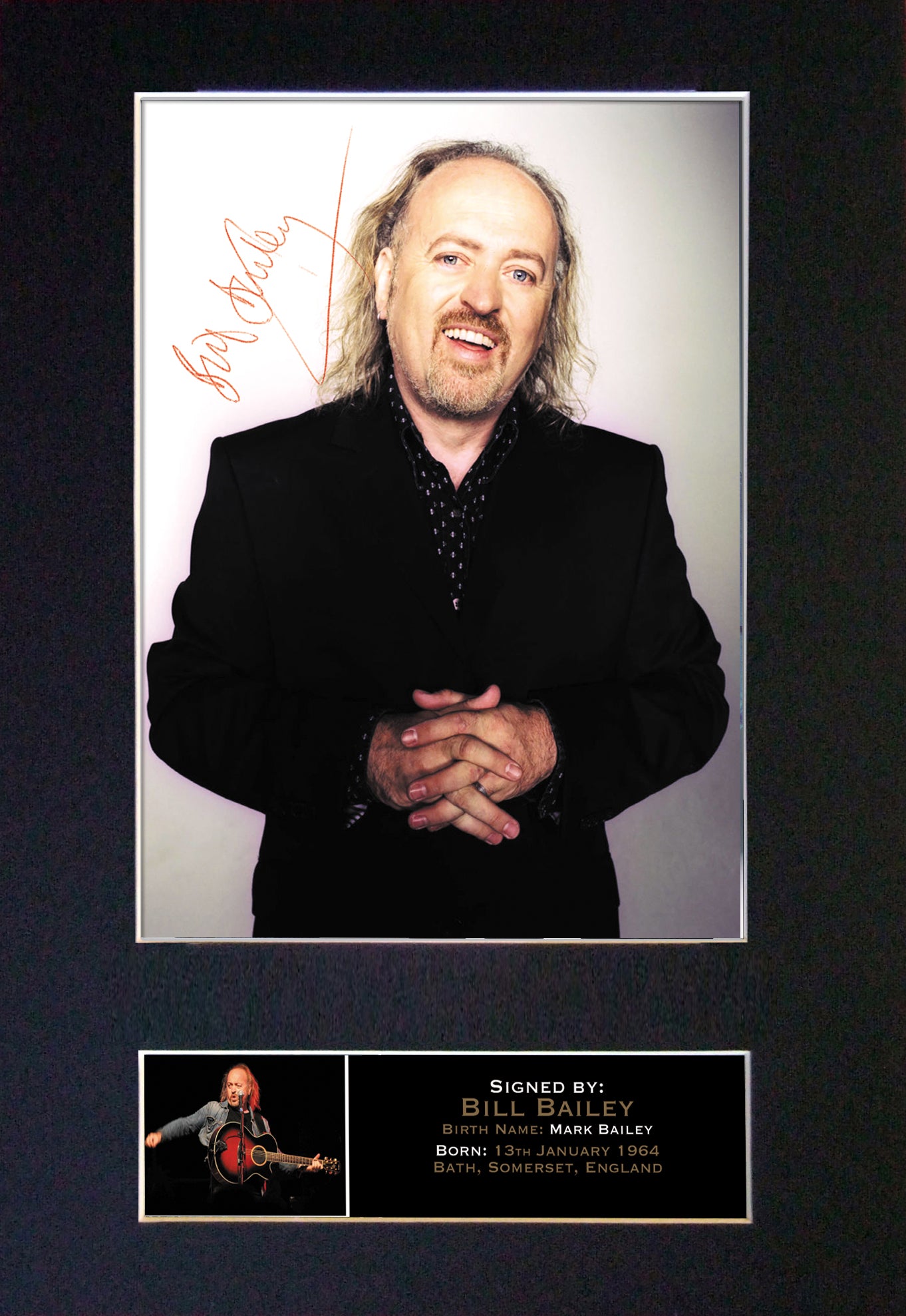 BILL BAILEY Mounted Signed Photo Reproduction Autograph Print A4 109