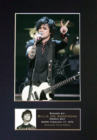 BILLIE JOE ARMSTRONG No1 Mounted Signed Photo Reproduction Autograph Print A4 73