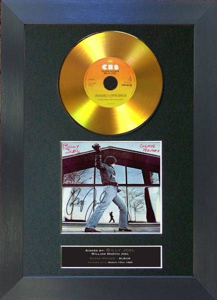#134 Billy Joel - Glass Houses GOLD DISC CD Album Signed Autograph Mounted Repro