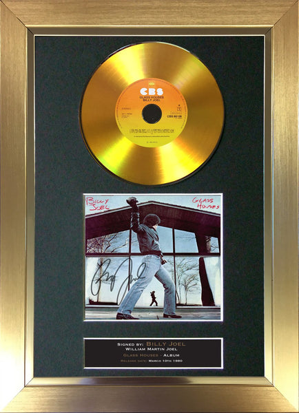 #134 Billy Joel - Glass Houses GOLD DISC CD Album Signed Autograph Mounted Repro
