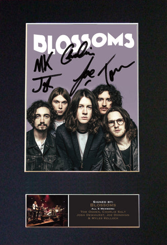 BLOSSOMS Band Signed Autograph Mounted Photo RE-PRINT A4 647