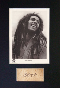 BOB MARLEY Autograph Mounted Photo Reproduction QUALITY PRINT A4 62
