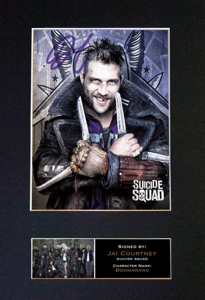 SUICIDE SQUAD Boomerang Jai Court Signed Autograph Mounted Photo Repro Print 622