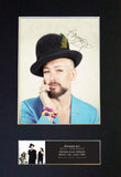 BOY GEORGE Autograph Mounted Photo Reproduction QUALITY PRINT A4 394