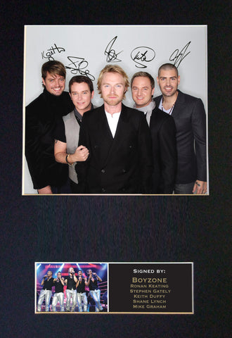 BOYZONE Stephen Gately Mounted Signed Photo Reproduction Autograph Print A4 194