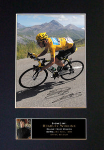 BRADLEY WIGGINS Mounted Signed Photo Reproduction Autograph Print A4 277