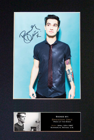 BRENDON URIE Panic! At The Disco Signed Autograph Mounted Photo Repro A4 765