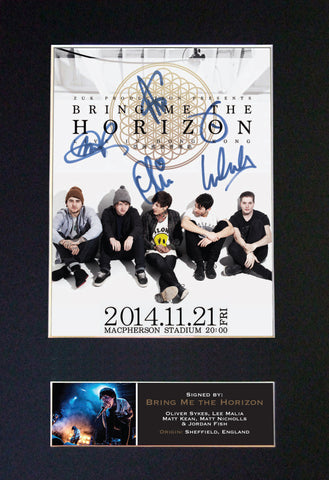 BRING ME THE HORIZON Quality Autograph Mounted Signed Photo PRINT A4 559