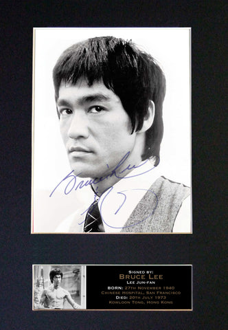 BRUCE LEE No2 Signed Autograph Mounted Photo Repro A4 Print 768