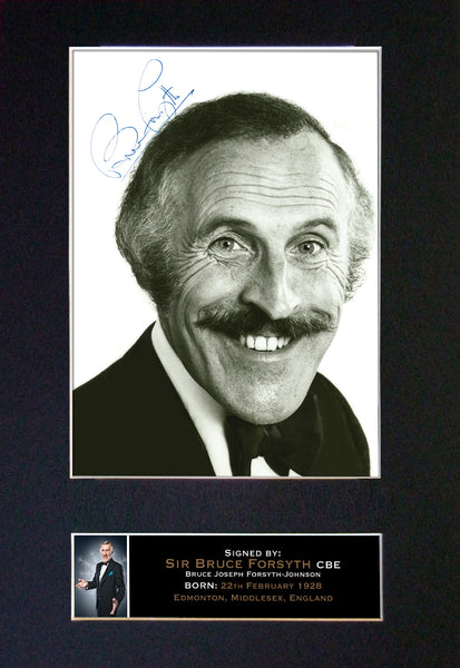 BRUCE FORSYTH Mounted Signed Photo Reproduction Autograph Print A4 178
