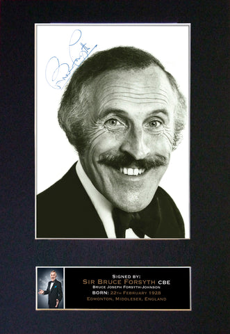 BRUCE FORSYTH Mounted Signed Photo Reproduction Autograph Print A4 178