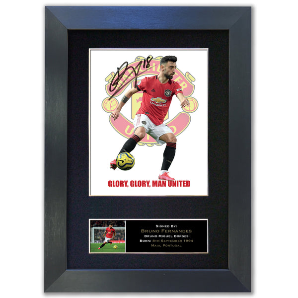 #865 Bruno Fernandez Manchester United Football Signed Autograph Photo Print