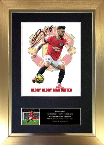 #865 Bruno Fernandez Manchester United Football Signed Autograph Photo Print