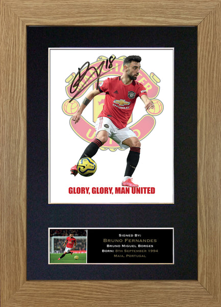 #865 Bruno Fernandez Manchester United Football Signed Autograph Photo Print