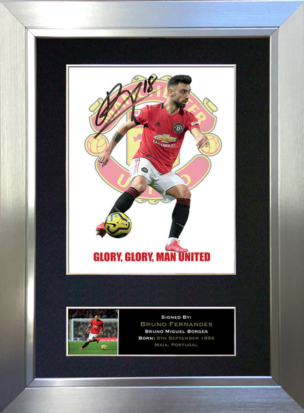 #865 Bruno Fernandez Manchester United Football Signed Autograph Photo Print