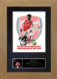 #864 Bukayo Saka Arsenal Football Signed Autograph Photo Print