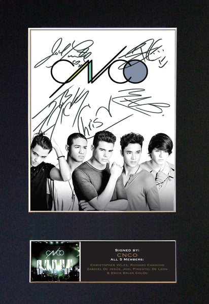 CNCO Band Photo Autograph Mounted Signed Reproduction Print Camacho A4 781