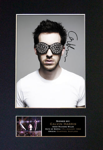 CALVIN HARRIS Mounted Signed Photo Reproduction Autograph Print A4 306