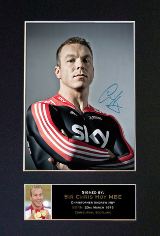 CHRIS HOY Mounted Signed Photo Reproduction Autograph Print A4 268