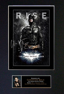 CHRISTIAN BALE BATMAN SIGNED AUTOGRAPH MOUNTED PHOTO REPRODUCTION PRINT A4 105