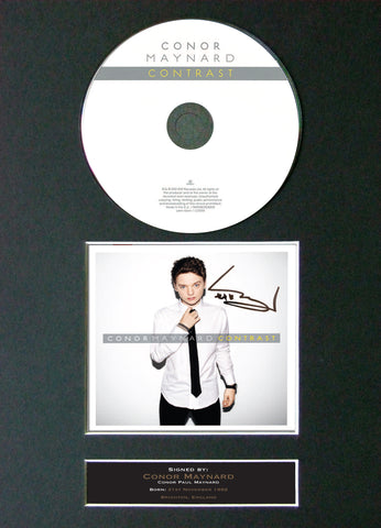 CONOR MAYNARD Contrast Album Signed CD COVER MOUNTED A4 Autograph Print 15